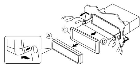 JVC KD-R311 - Removing the unit / Retrait de l'appareil - 1