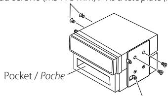JVC KD-R311 - When installing the unit without using the sleeve / Lors de l'installation de l'appareil scans utiliser de manchon - 1