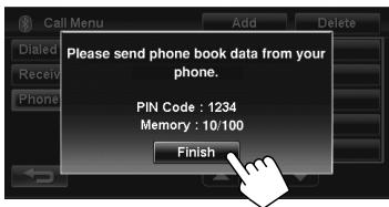 JVC KW-NT1 - Copying the phone book - 3