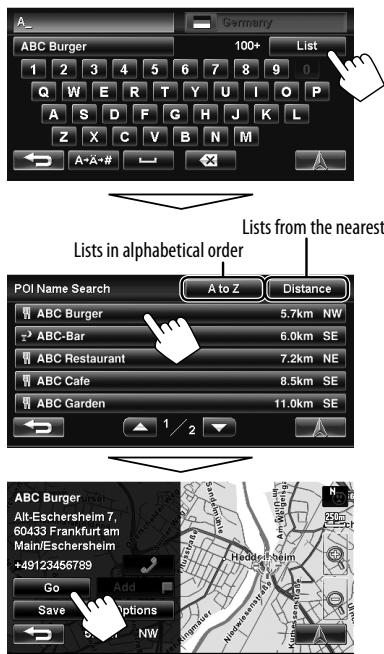 JVC KW-NT1 - To specify the city - 2