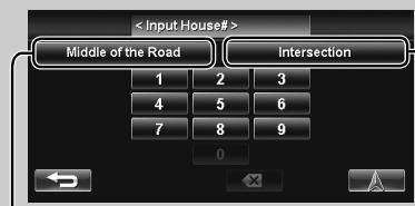 JVC KW-NT1 - To select the centre of the street or intersection on the street - 1