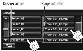 JVC KW-NT1 - Pour choisir un dossier/plage sur la liste - 1
