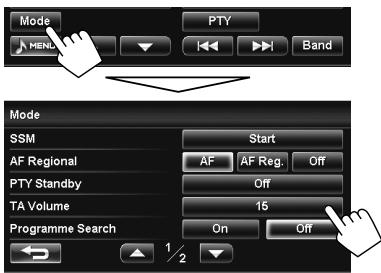 JVC KW-NT1 - Activating/deactivating TA/PTY Standby Reception - 2
