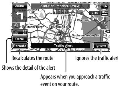 JVC KW-NT1 - How TMC information is reflected in navigation - 3