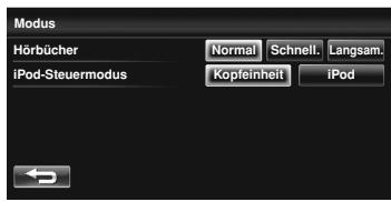 JVC KW-NT1 - Einstellen des iPod-Steuermodus und der Geschwindigkeit der Hörbücher - 2