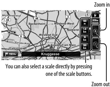 JVC KW-NT1 - To change the map scale - 2