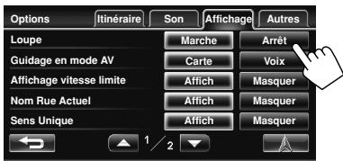 JVC KW-NT1 - Pour personnaliser l'affichage de la carte à un changement de direction - 1