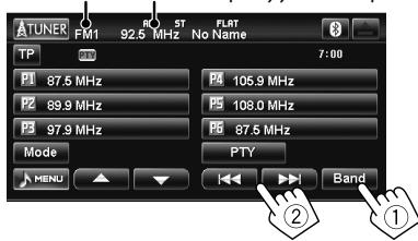 JVC KW-NT1 - Tune in to a station you want to preset. - 1