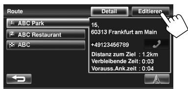 JVC KW-NT1 - Zum Ändern der Abfolge von Ziel/Unterbrechungspunkten - 3