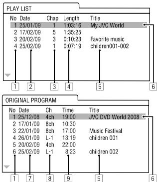 JVC KW-NT1 - Using the list screens - 1