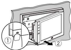 JVC KW-NT1 - Detach the monitor panel. - 1