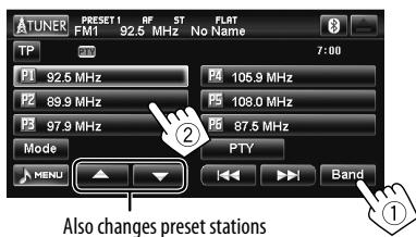 JVC KW-NT1 - Selecting a preset station - 1