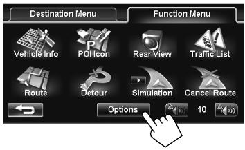 JVC KW-NT1 - Navigation menu items - 1