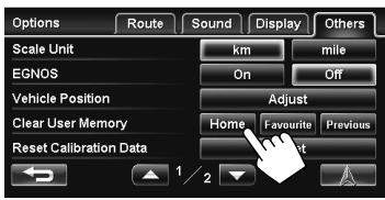 JVC KW-NT1 - Memories of home, favourite points or previous destination/via points - 1
