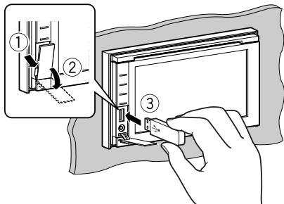JVC KW-NT1 - Anschließen des USB-Geräts - 1