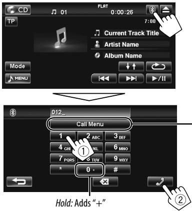 JVC KW-NT1 - Making a call - 1