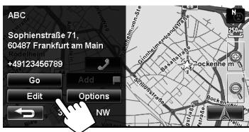 JVC KW-NT1 - Select a registered point you want to edit. To select your home - 3