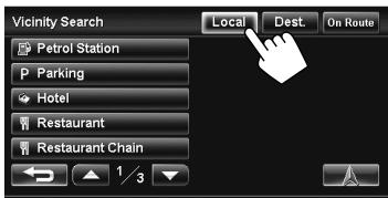 JVC KW-NT1 - Select the area to search. - 1