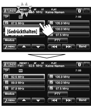 JVC KW-NT1 - Stimmen Sie einen als Festsender einzugebenden gewünschten Sender ab. - 2