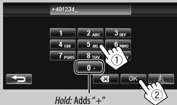 JVC KW-NT1 - ⑧ To edit the phone number - 1