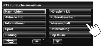 JVC KW-NT1 - Suchen nach UKW Radio Data System-Programm—PTY-Suchlauf - 2