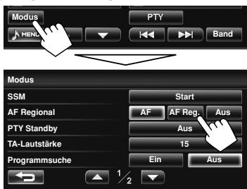 JVC KW-NT1 - Zum Ändern der Netzwerk-Tracking-Empfang-Einstellung - 1