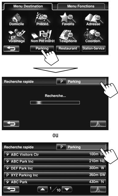 JVC KW-NT1 - Choisissez une des touches [Rech Rapide] dont vous souhaitez changer la catégorie. - 1
