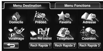 JVC KW-NT1 - Réglage d'une destination en utilisant le Menu Destination - 2