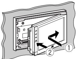 JVC KW-NT1 - Attach the monitor panel. - 1