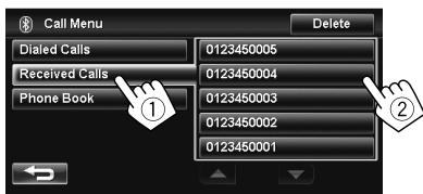 JVC KW-NT1 - From received calls - 1