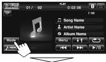 JVC KW-NT1 - Setting the iPod control mode and the speed of the audio books - 1