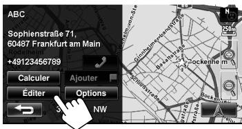 JVC KW-NT1 - Choisissez le point enregistré que vous souhaitez éditer. - 4