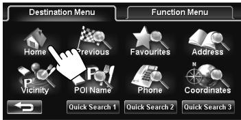 JVC KW-NT1 - Select a registered point you want to edit. To select your home - 1