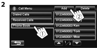 JVC KW-NT1 - Copying the phone book - 1