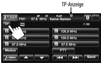 JVC KW-NT1 - Aktivieren/Deaktivieren von TA/PTY-Standbyempfang - 1