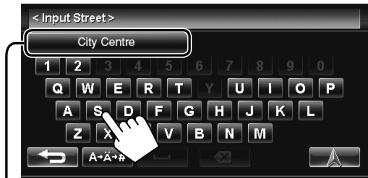 JVC KW-NT1 - Enter the street name, then select from the list (page 19). - 1