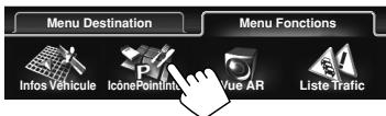 JVC KW-NT1 - Pour afficher/cacher les icônes des Points d'intérêt sur la carte - 2