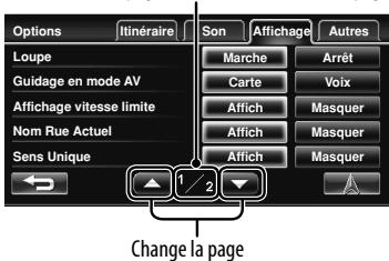 JVC KW-NT1 - Pour changer la page du menu/liste Menu - 1