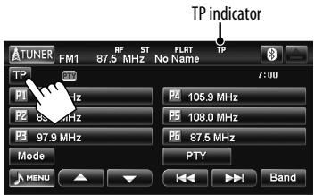 JVC KW-NT1 - Activating/deactivating TA/PTY Standby Reception - 1
