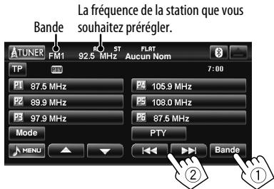 JVC KW-NT1 - Accordez la station que vous souhaitez prérégler. ( page 45) - 1
