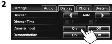 JVC KW-NT1 - Activating/deactivating the rear view camera - 2