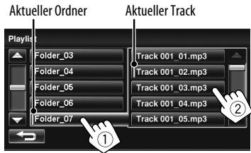 JVC KW-NT1 - Zum Wählen von Ordner/Track auf der Liste - 1