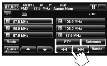JVC KW-NT1 - Recherche d'un programme FM Radio Data System—Recherche PTY - 3