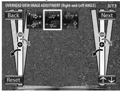 KENWOOD CMOS-200 - Selecteer "OVERHEAD VIEW IMAGE ADJUSTMENT (Right-and-Left ANGLE)". - 3
