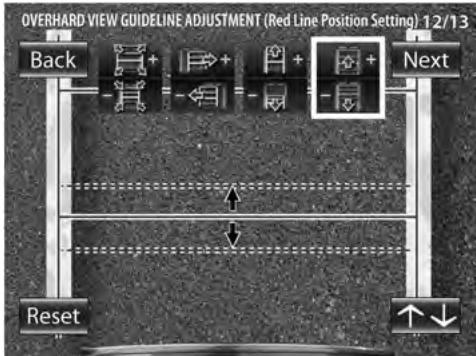 KENWOOD CMOS-200 - Réglage des lignes de guidage vues de dessus (emplacement de la ligne rouge) - 1
