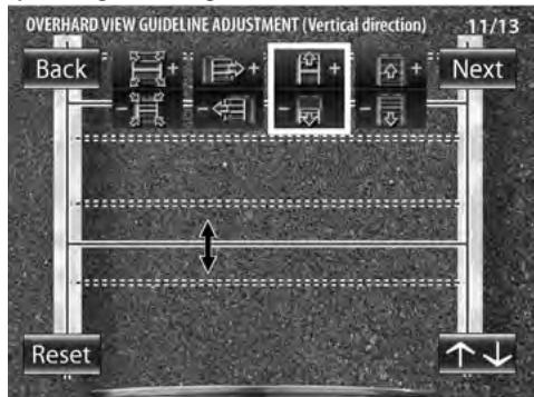 KENWOOD CMOS-200 - Réglage des lignes de guidage vues de dessus (verticales) - 1