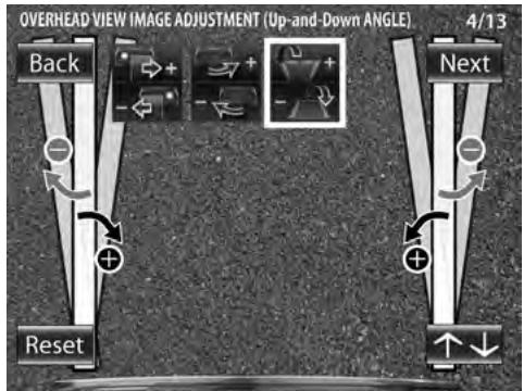KENWOOD CMOS-200 - Ajuste de laImagen de la vista aérea (ángulo de arriba abajo) - 1
