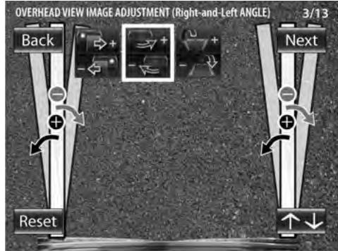KENWOOD CMOS-200 - Selecteer "OVERHEAD VIEW IMAGE ADJUSTMENT (Right-and-Left ANGLE)". - 1