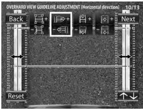 KENWOOD CMOS-300 - Réglage des lignes de guidage vues de dessus (horizontales) - 1