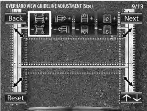 KENWOOD CMOS-300 - Ajuste das directrizes de visualização aérea (tamanho) - 1